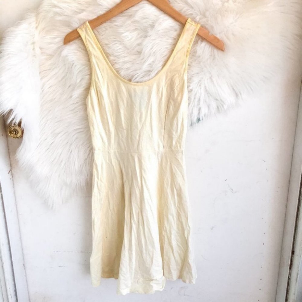 Forever 21 Yellow Fit and Flare Lace Sun Dress
